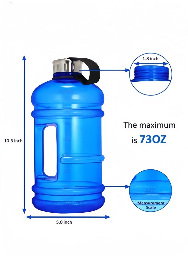 2.2L Water Jug Half Gallon Water Bottle with Handle Large Sport Water Bottle Big Capacity Leakproof Container BPA Free Plastic Fitness for Camping Training Bicycle Hiking Gym Outdoor - Image 4