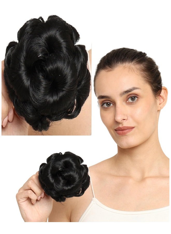 MoonEyes - Clutcher Hair Juda Bun For Women And Girls In Black Color - Image 1