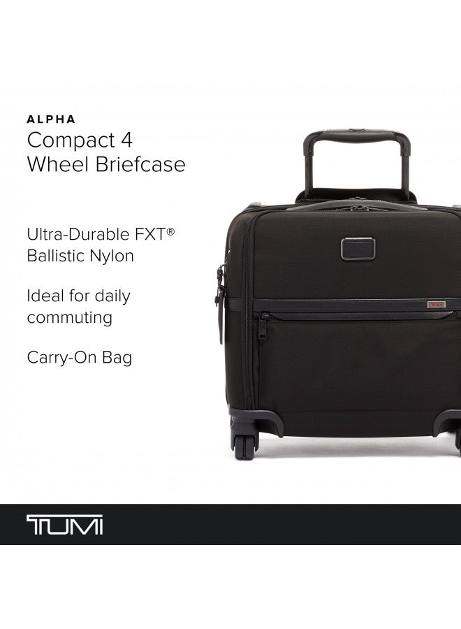Tumi تومي - حقيبة لابتوب ألفا كومباكت بأربع عجلات - حقيبة للسفر والتنقل - حقيبة متحركة وحقبة كمبيوتر - يمكن استخدامها كحقيبة يد - Image 1