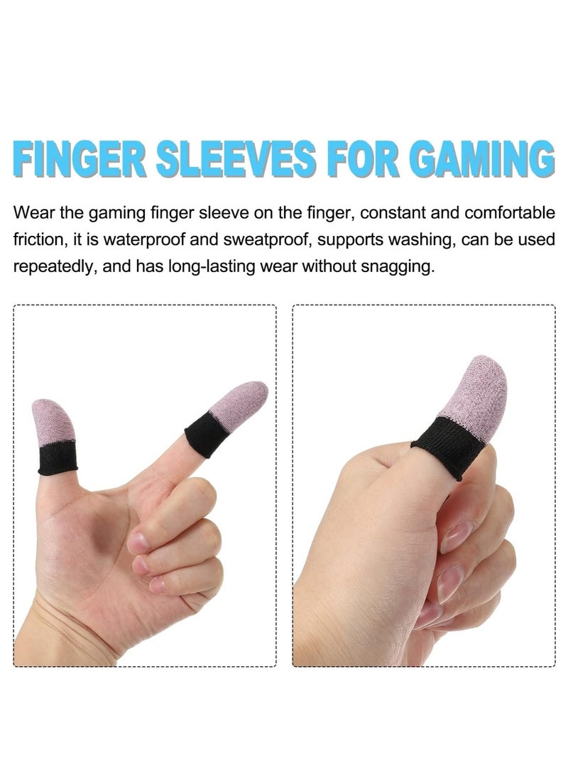 Finger Sleeves for Gaming, Gamer Thumb Sleeves Mobile Gaming Stabilizer Compression Support Sleeve, PUBG Finger Gloves for Gaming Gloves COD Mobile Phone Game Finger Covers Wrap, 5Pairs - Image 4
