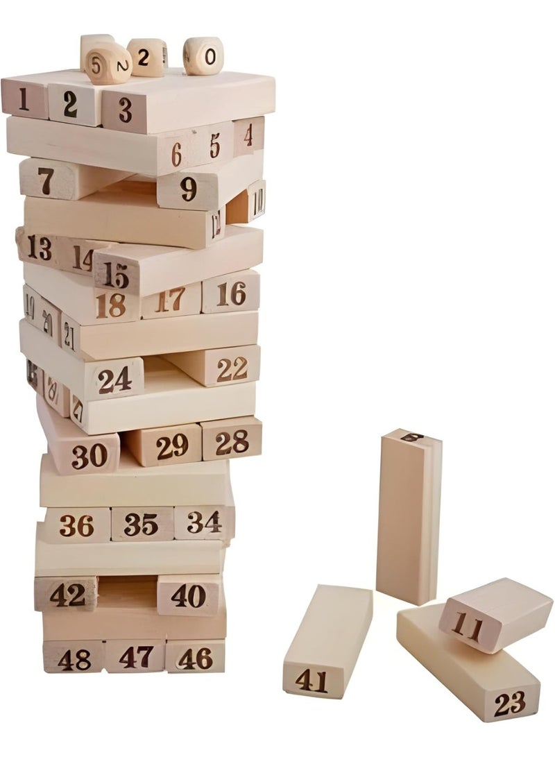 Next Store Large Wooden Tower - 48 Piece Game, Fun Classic Game for Kids 3+, Promotes Balance and Focus, Perfect for Mental Development and Entertainment. - Image 2