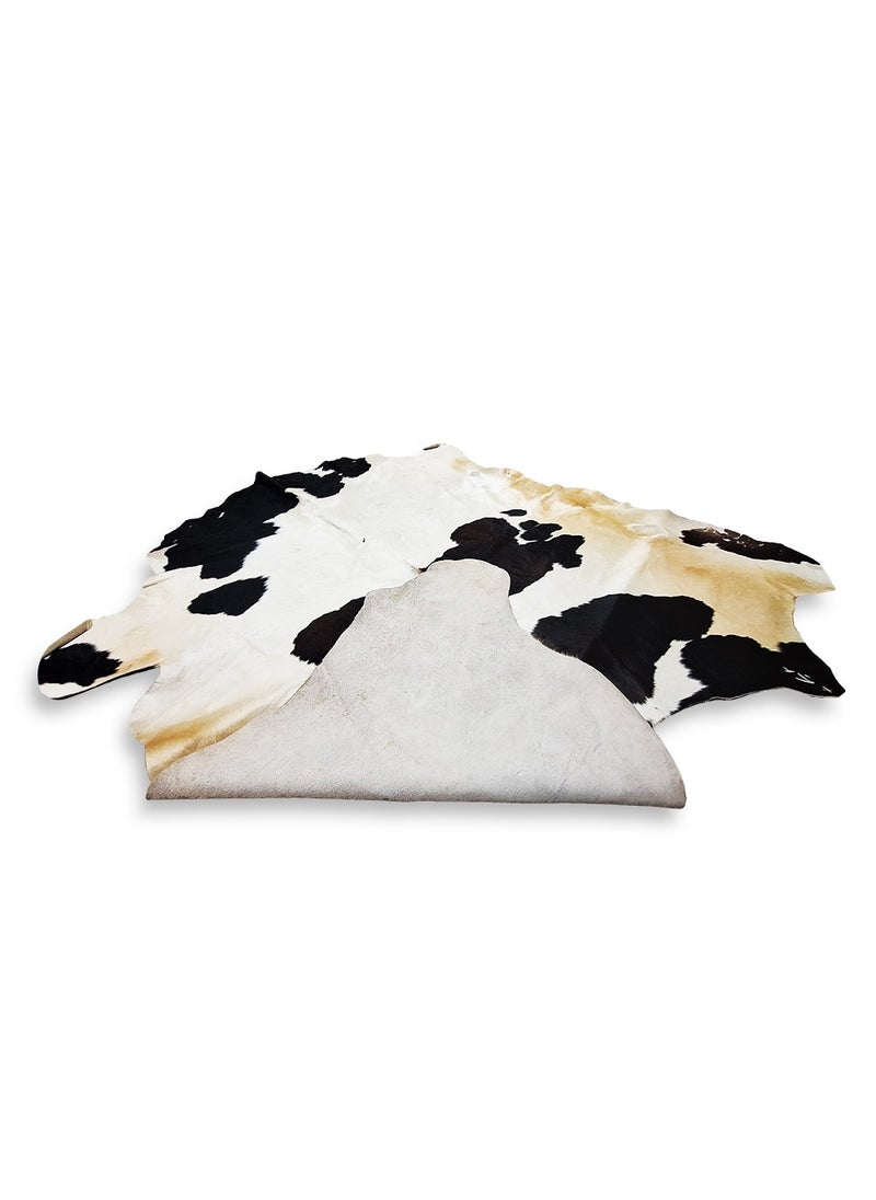 Natural Cowhide Carpet , Luxurious and elegant , ideal for use in living rooms, dining rooms, reception , and offices , a distinctive decorative piece made of natural calfskin with a non-slip backing - lightweight and adds a unique touch to any space