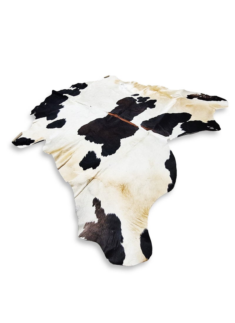 Natural Cowhide Carpet , Luxurious and elegant , ideal for use in living rooms, dining rooms, reception , and offices , a distinctive decorative piece made of natural calfskin with a non-slip backing - lightweight and adds a unique touch to any space