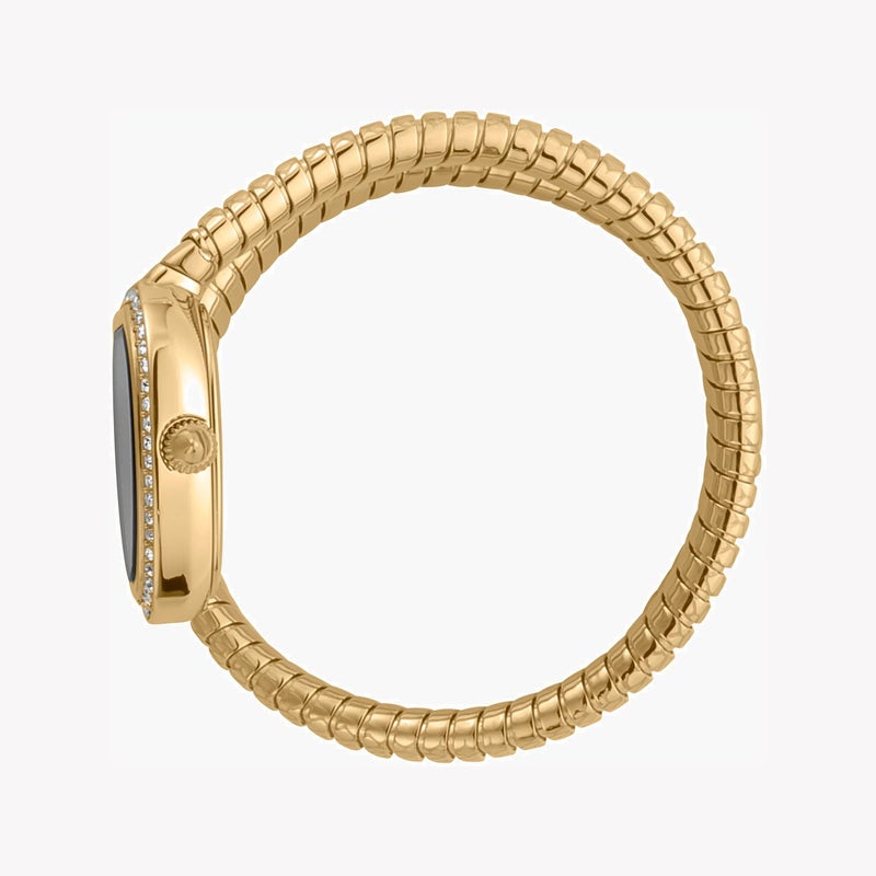 جاست كافالي ساعة جاست كافاللي للنساء بهيكل من الفولاذ المقاوم للصدأ اللون الذهبي وسوار من الفولاذ المقاوم للصدأ اللون الذهبي. - Image 2