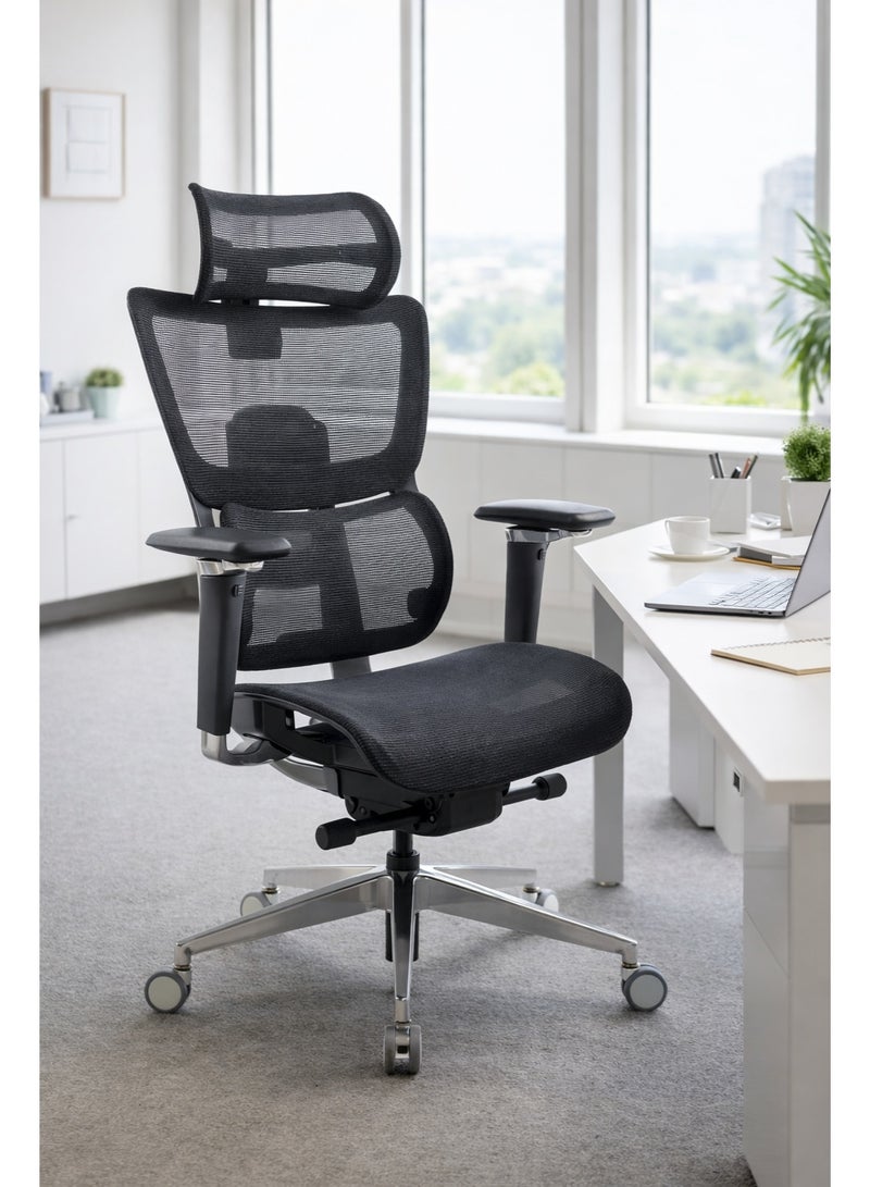 Damons Alpha Ergonomic Office Chair with 6D Armrests, Dynamic Lumbar Support for Home Office Chair, Adjustable Backrest Desk Chair, Swivel Big and Tall Office Chair - Image 1