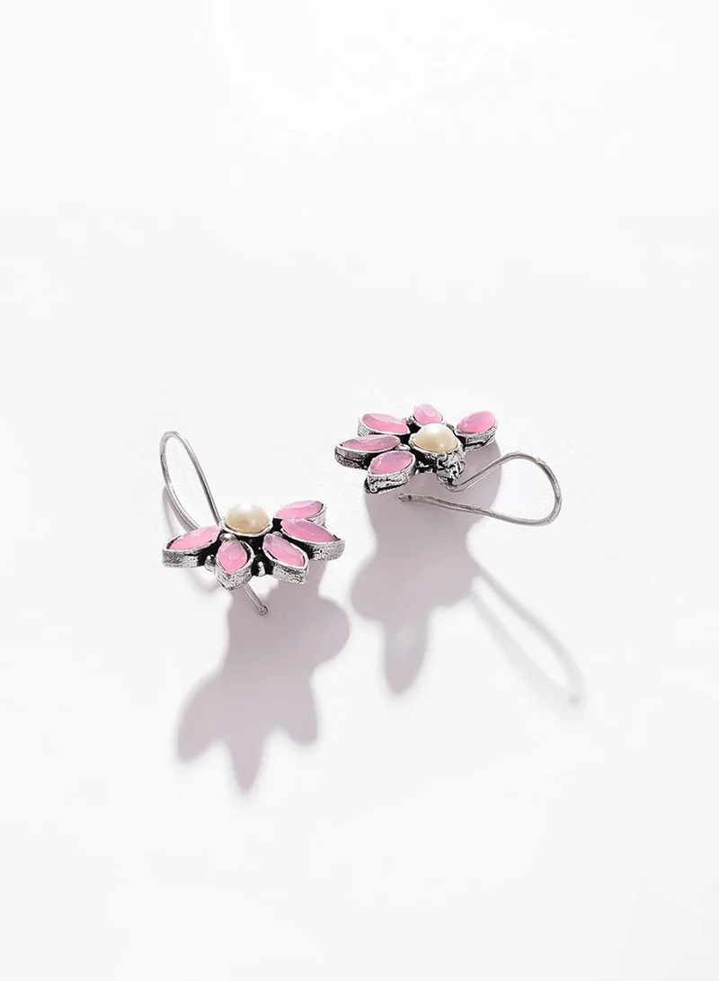 SOHI Purple Contemporary Designer Stone Artificial Drop Earring Jewellery