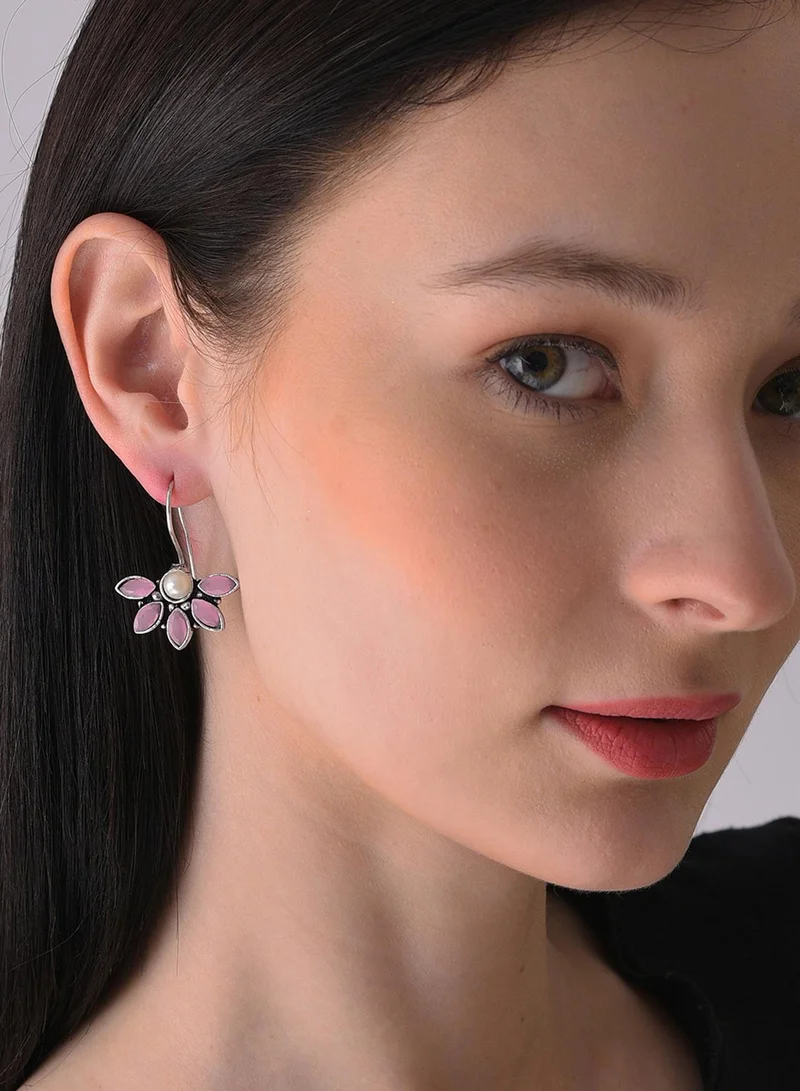 SOHI Purple Contemporary Designer Stone Artificial Drop Earring Jewellery