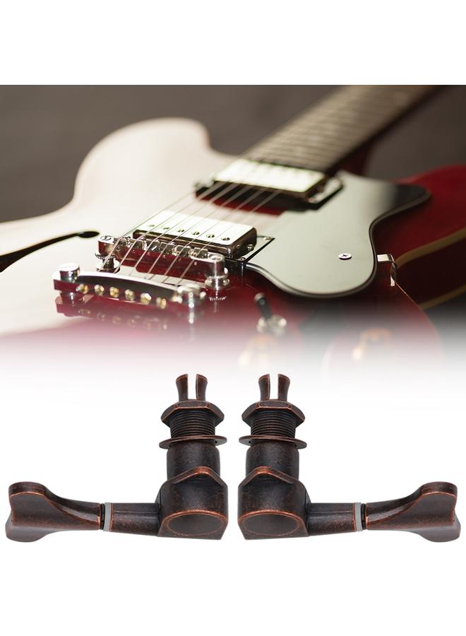 3L3R Bass Tuning Key Pegs Red Copper Enclosed Type FishtaiL Shaped String Tuners Bass Parts