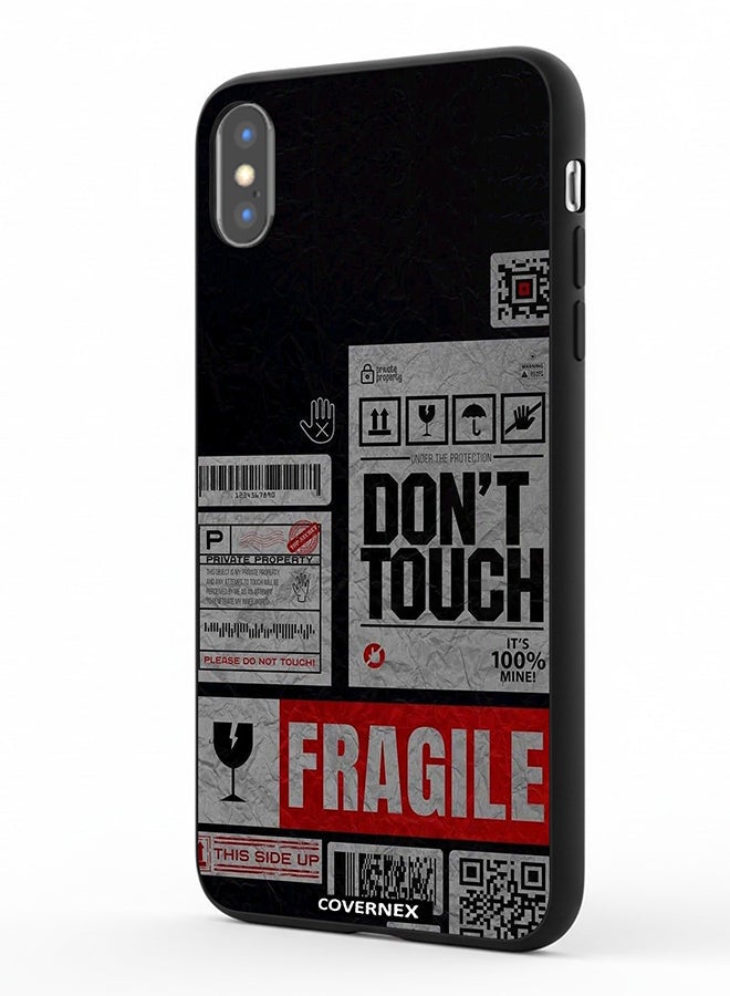 Covernex Apple iPhone X Protective Case Cover Printed Featuring Fragile Warning Label Collage - Image 1