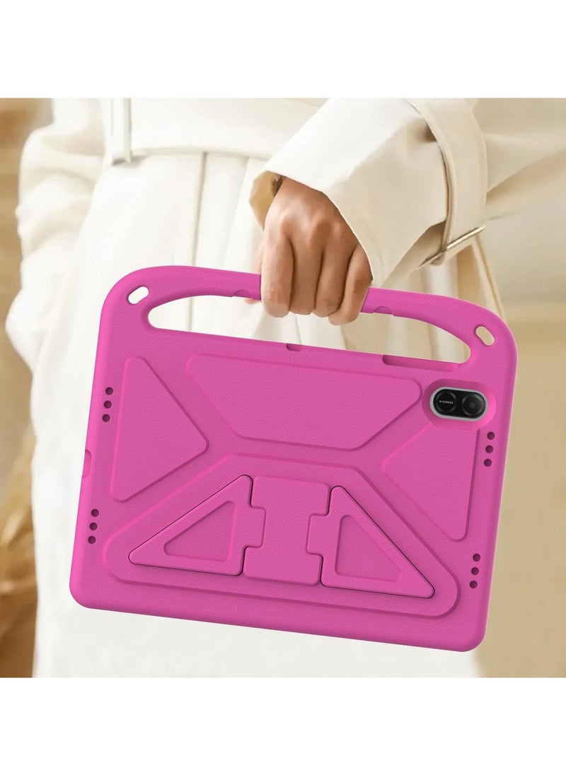 VKL - Case Compatible with Honor Pad X8a 11.0 Inch 2024, Lightweight EVA Kid Friendly Shockproof Protective Case with Handle and Hidden Bracket Cover with Honor Pad X8a 2024 (Rose Red) - Image 1