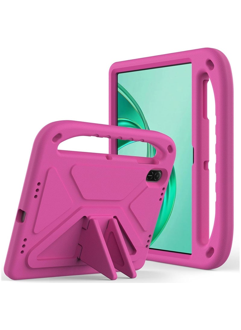 VKL - Case Compatible with Honor Pad X8a 11.0 Inch 2024, Lightweight EVA Kid Friendly Shockproof Protective Case with Handle and Hidden Bracket Cover with Honor Pad X8a 2024 (Rose Red) - Image 1