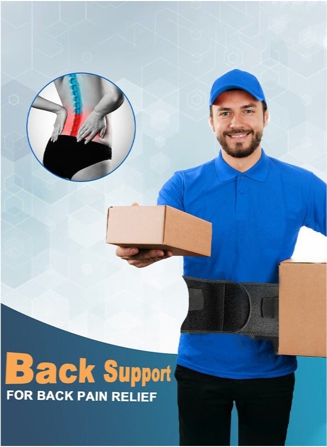 دعامة ظهر لتخفيف آلام أسفل الظهر، مزودة بـ 11 دعامة معدنية، وحزام دعم ظهر قابل للتعديل، مناسب لرفع الأثقال، والرياضة، والصالات الرياضية، والعمل، وتخفيف آلام الظهر، والجنف - مقاس كبير. - Image 5