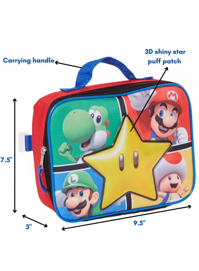RALME Super Mario Backpack with Lunch Box Set for Boys & Girls, 16 inch, Value Bundle - Image 3
