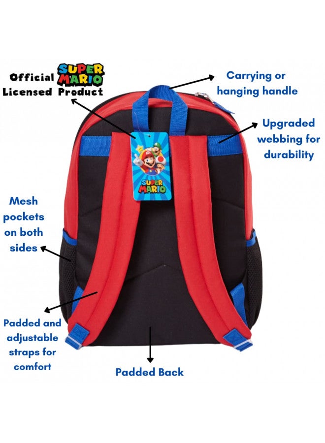 RALME Super Mario Backpack with Lunch Box Set for Boys & Girls, 16 inch, Value Bundle - Image 4