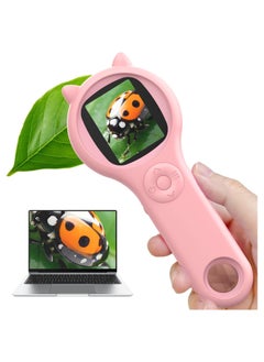 General Microscope for Kids Portable Handheld Magnifying Glass for Kids Mini Digital Microscope Educational Science Toys Birthday Gifts  - Image 1