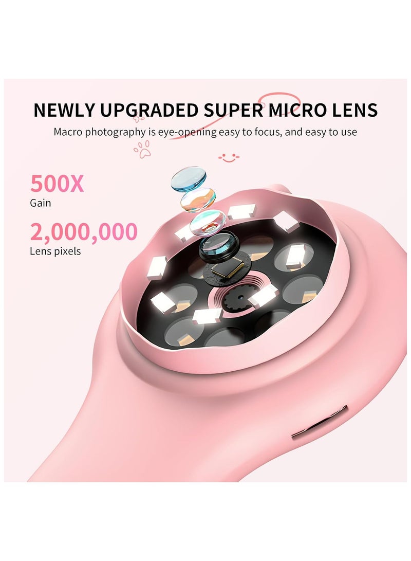 عام مجهر للأطفال محمول باليد عدسة مكبرة للأطفال، مجهر رقمي صغير، الألعاب التعليمية العلمية، هدايا عيد ميلاد. - Image 4