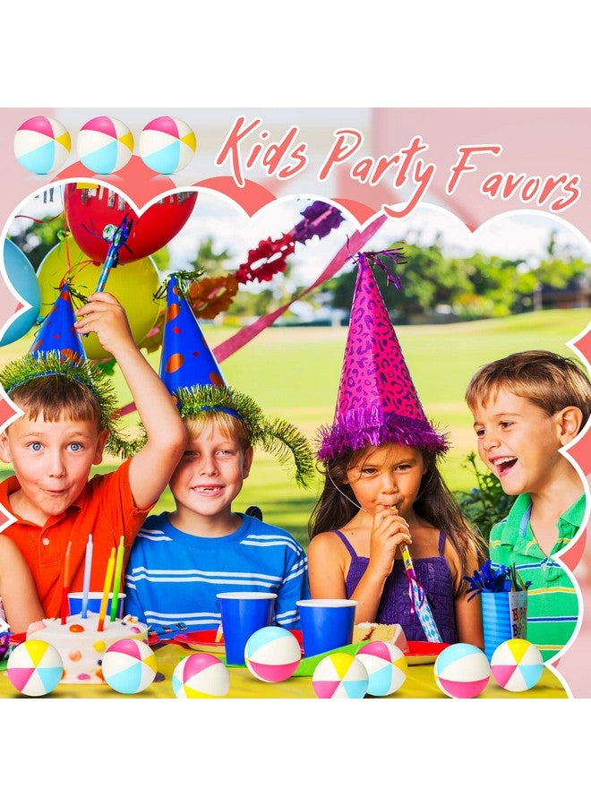 Jerify 24 Pcs Mini Beach Stress Balls 2.5 Inch Foam Pu Relief Stress Ball Mini Rainbow Blow Up Beach Balls Toys For Girls Boys Birthday Beach Hawaiian Party Favors Summer Pool Games(Bright Color) - Image 2