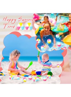 Jerify 24 Pcs Mini Beach Stress Balls 2.5 Inch Foam Pu Relief Stress Ball Mini Rainbow Blow Up Beach Balls Toys For Girls Boys Birthday Beach Hawaiian Party Favors Summer Pool Games(Bright Color)  - Image 4