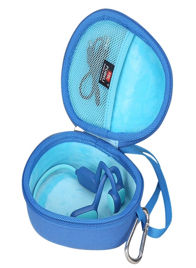 FBLFOBELI Hard Carrying Case Compatible with BAICLUD/Mehomeli/JusTalk/iClever/LOBKIN Kids Bluetooth Air Conduction Open Ear Headphones (Blue) - Image 2