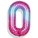 RainbowQ Party 0 Balloon Number 40 Inch for Boy or Girl Big Starry 09 Foil Mylar Large 0 Number Balloon Happy 0th Birthday Party Anniversary Decorations Supplies - Image 3