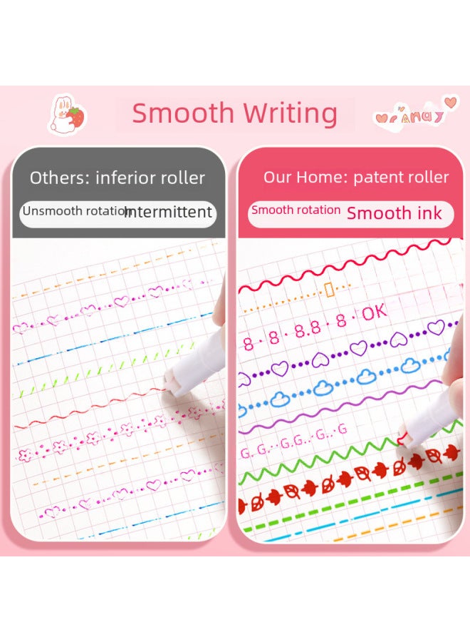 Star Seedlings Xingmiao Pattern Contour Pen Curve Pen Hand-written Report Special Pen Hand-written Account Pen Fluorescent Mark Student Special Hand-written Account Pen - Image 3