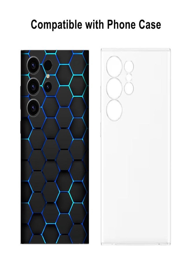 CXWITHY Skin Wrap for Samsung Galaxy S24 Ultra, Phone Decal Sticker Compatible with Samsung Galaxy S24 Ultra, Protective Film Vinyl Cover for Phone Back, Camera, Frame - Not Phone Case (Honeycomb) - Image 5