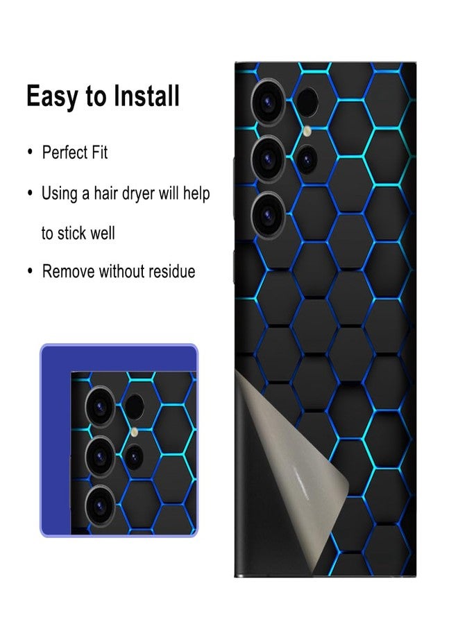 CXWITHY Skin Wrap for Samsung Galaxy S24 Ultra, Phone Decal Sticker Compatible with Samsung Galaxy S24 Ultra, Protective Film Vinyl Cover for Phone Back, Camera, Frame - Not Phone Case (Honeycomb) - Image 4