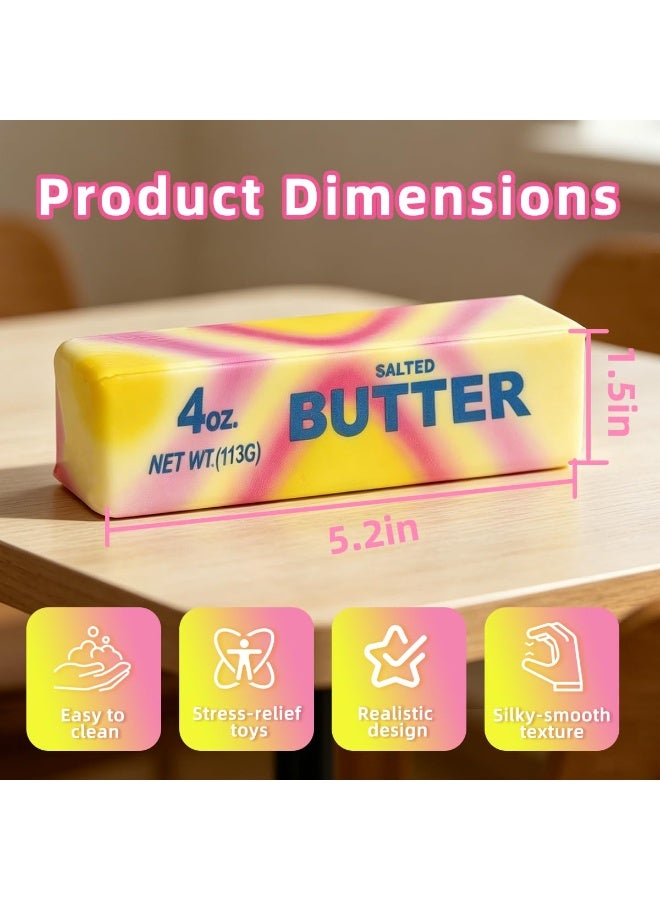 2 Pcs New Rainbow Butter Squishy Sticks, Swirling Fluid Pattern Squeeze Fidget Toys, Soft Sensory Anxiety Relief Toys, Pocket-Size Desk Toys for Home, Office, and Travel - Image 4