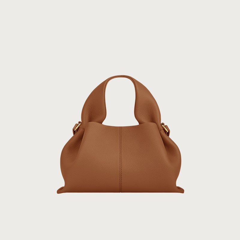 POLENE Numéro Neuf Mini Edition Textured Camel Brown Camera Bag Crossbody Bag - Image 1