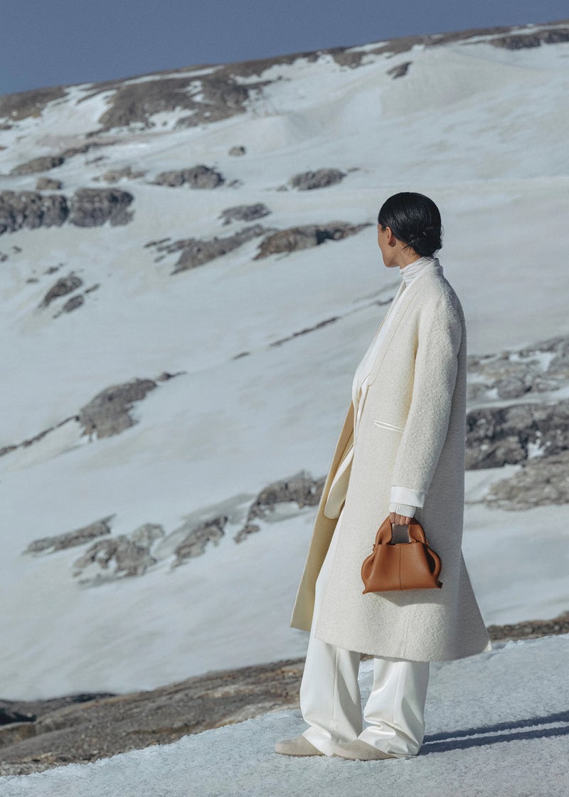 POLENE Numéro Neuf Mini Edition Textured Camel Brown Camera Bag Crossbody Bag - Image 3