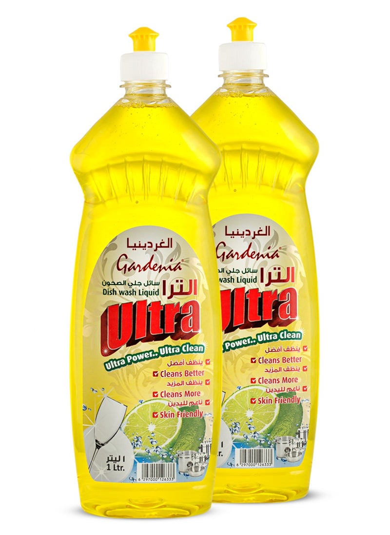 Gardenia Ultra Dishwashing Liquid Soap 1L Pack Of 2  - Image 1