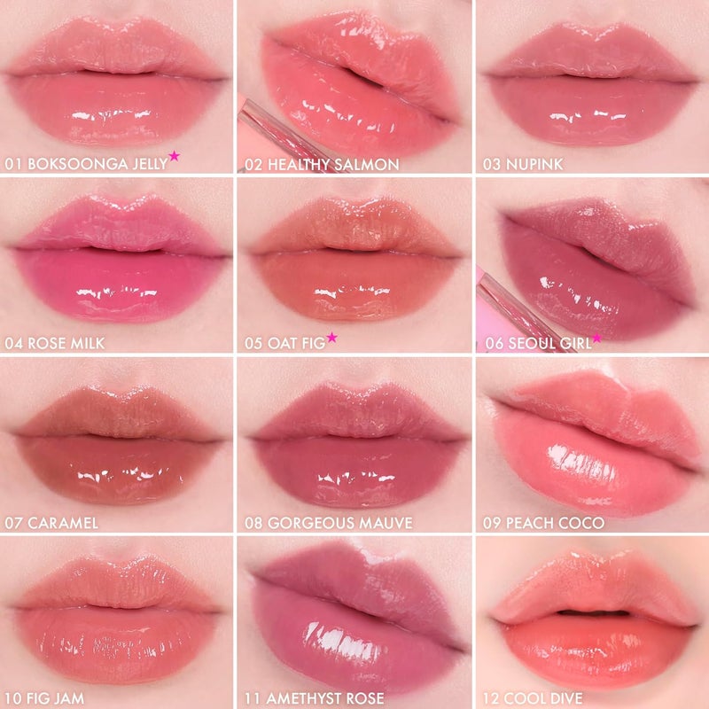 AMUSE Jel-Fit Tint - Glossy Lip Stain (05 OAT FIG) - Image 3