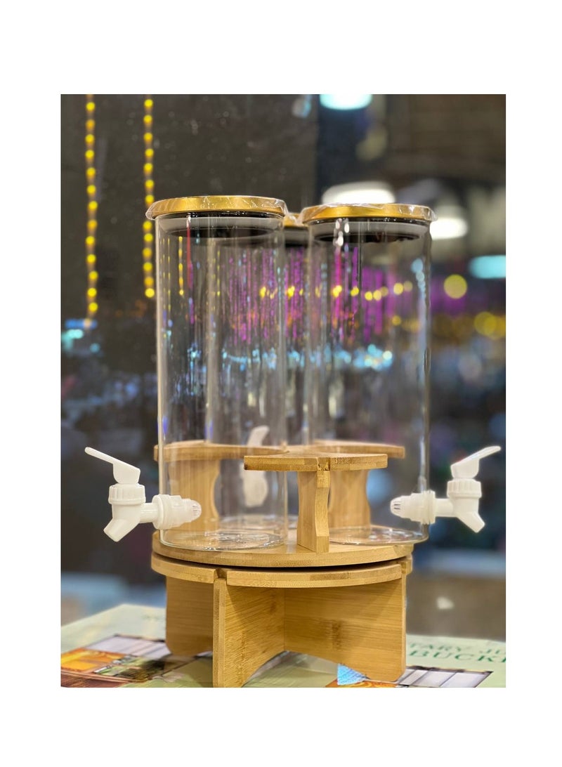 ديسبنسر عصير 3 خانه +القاعده خشب - Image 1