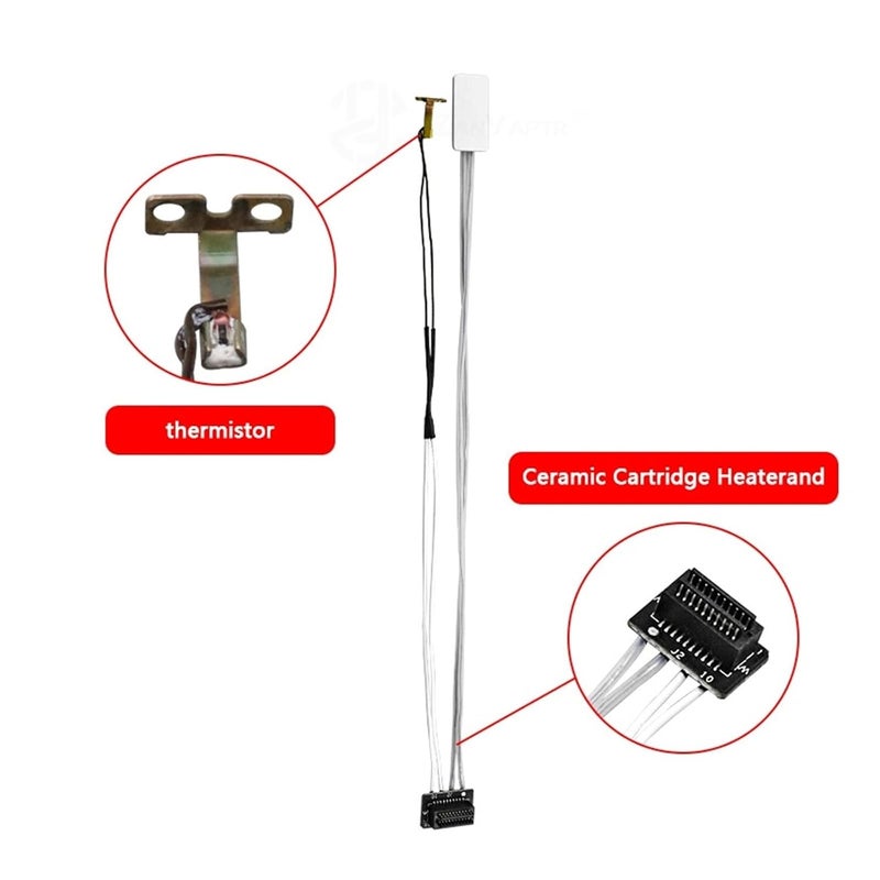 سخان خرطوشة سيراميك 24 فولت لـ A1 و A1mini مع مستشعر درجة حرارة ثرمستور 100K NTC 3950، قطعتان - Image 4