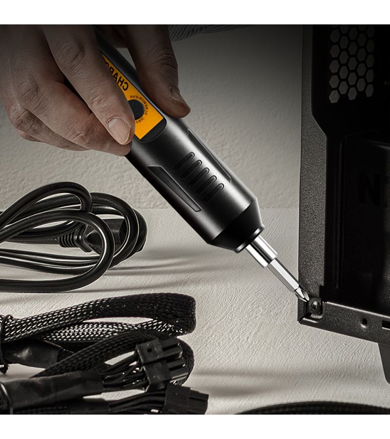 A Set Of 12pcs Electric Screwdriver 3 6v Wireless Rechargeable Cordless Drill With Forward Reverse Usb Charging Lithium Battery For Home Daily Disassembly And Maintenance Furniture Electrical Repair - Image 5