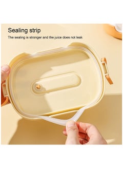 Arabest Lunch Boxes, Cartoon Bento Box for 3-13 years Kids, 2 Grid Heat Insulation Portable Food Container, Leakproof Fruit Preservation Case(Yellow)  - Image 5