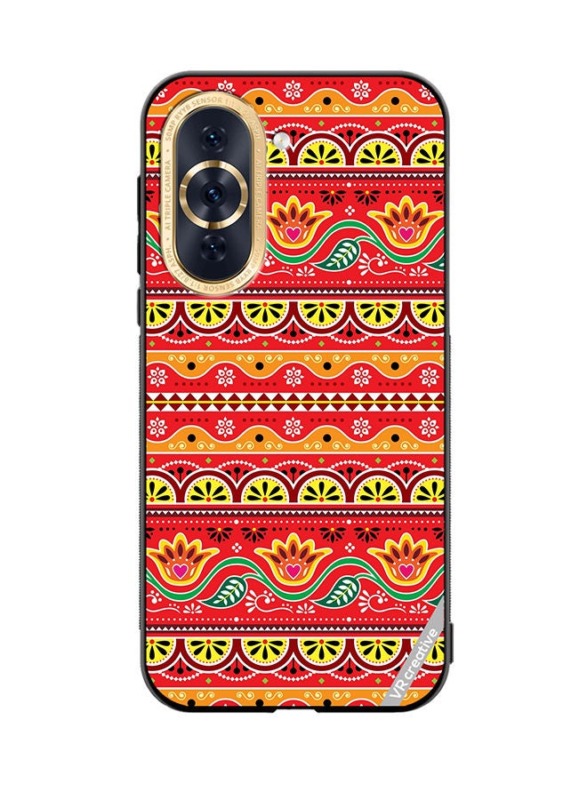 VR CREATIVE Protective Case Cover For Huawei Nova 10 Indian And Pakistani Flowers And Leaves In Red And Yellow Design Multicolour - Image 1