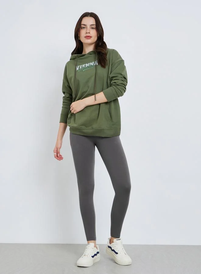Styli Women Oversized Longline Hoodie and Leggings Co-Ords