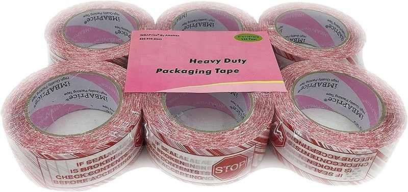 iMBAPrice Security Tape  Printed MessageIF Seal is Broken Check Contents Before Accepting 6 Roll of 110 Yards330 Feet x 6 2 Wide Stop Sign Shipping Packaging Tape - Image 4