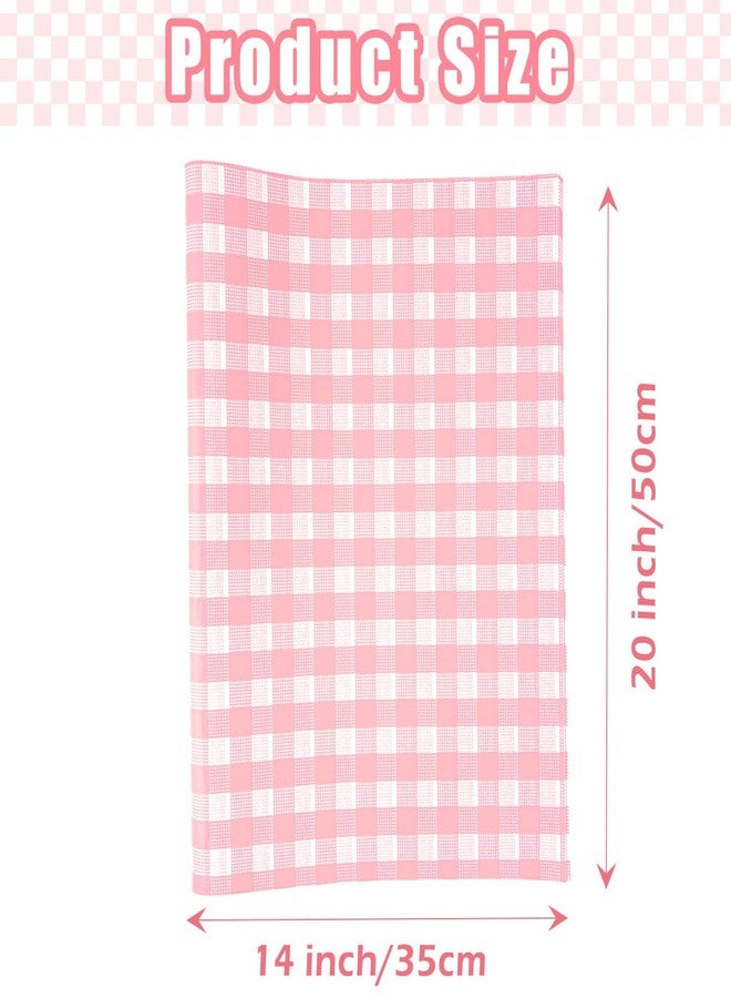 MUNILAIL 100 Sheets Gingham Tissue Paper 14 x 20 Inches Pink and White Checkered Tissue Paper for Gift Bags Bulk Wrapping Papers Gift Papers Tissue for Birthday Gift Packing Crafts - Image 3