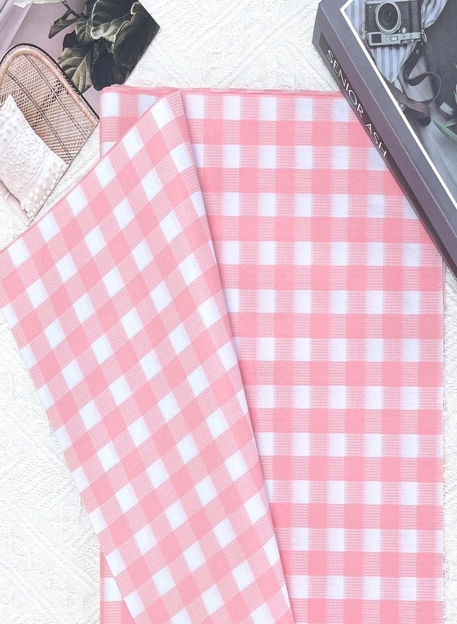 MUNILAIL 100 Sheets Gingham Tissue Paper 14 x 20 Inches Pink and White Checkered Tissue Paper for Gift Bags Bulk Wrapping Papers Gift Papers Tissue for Birthday Gift Packing Crafts - Image 5