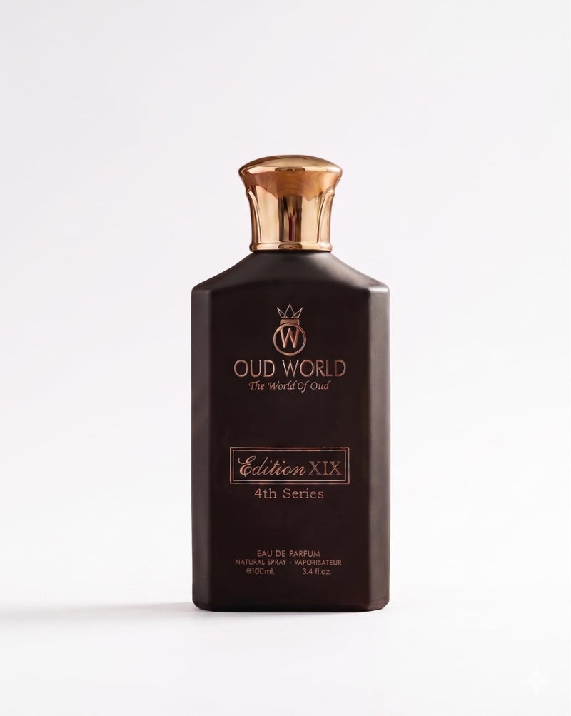 OUD WORLD Editions 19 Onyx Black Unisex Eau de Parfum | Bold Spicy Woody Scent with Black & Pink Pepper, Vetiver, Rose, Suede & Saffron | Long Lasting Fragrance 100ml - Image 1