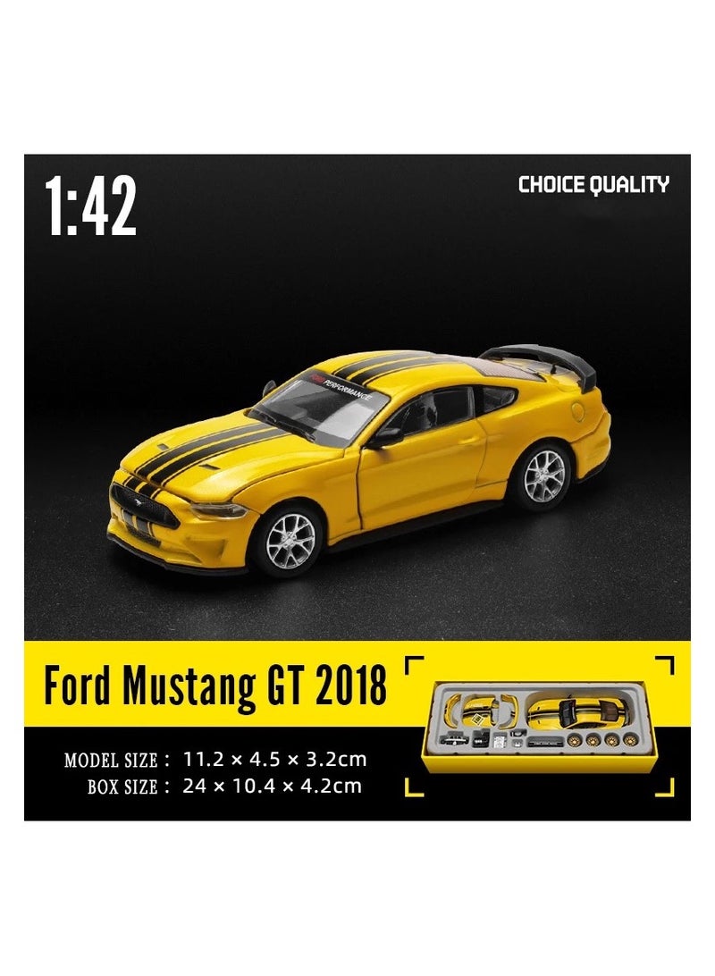 CCA Assembling The Ford Mustang GT 2018 1:42 Scale And Modifying The Car A Sports Car A Very Suitable Gift For Those Who Love Cars Blue Color - Image 3