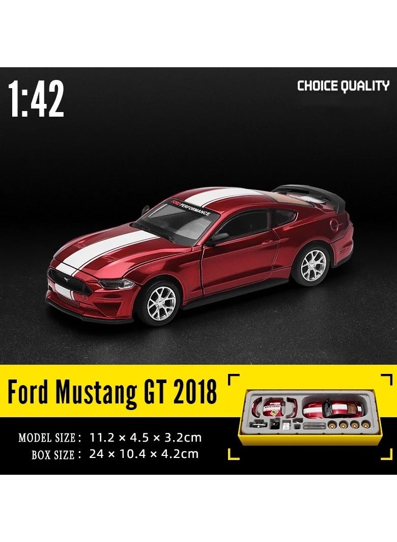 CCA Assembling The Ford Mustang GT 2018 1:42 Scale And Modifying The Car A Sports Car A Very Suitable Gift For Those Who Love Cars Blue Color - Image 4