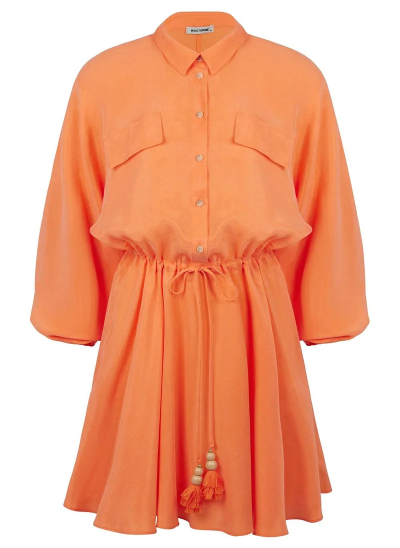 نوكتورن Tassel Detail Shirt Dress