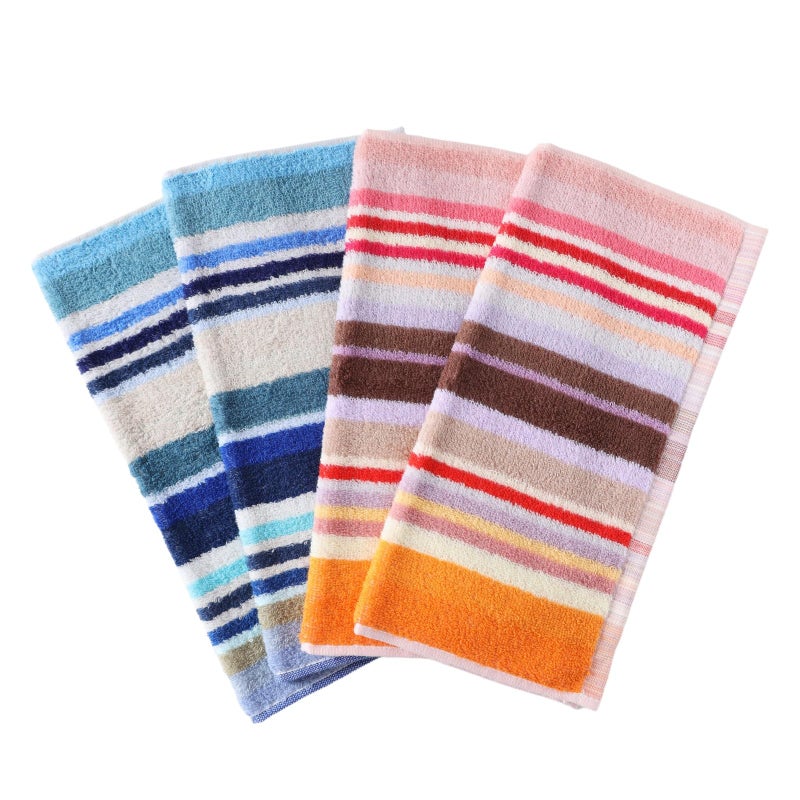 Oeleky Kitchen Dishcloths for Washing Dishes, Ultra Absorbent Dish Rags, Cotton Cleaning Cloths Pack of 8, 12x12 Inches (Wide Stirpe, 12x12 inch) - Image 3