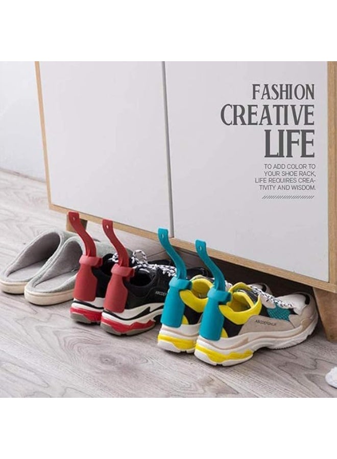 6 قطع ميسّر للأحذية كسول محمول منزلق جوارب - أداة حذاء بمقبض قصير - مساعد رفع الحذاء سهل لبسه وخلعه، مشط حذاء بلاستيكي للرجال والنساء - Image 3