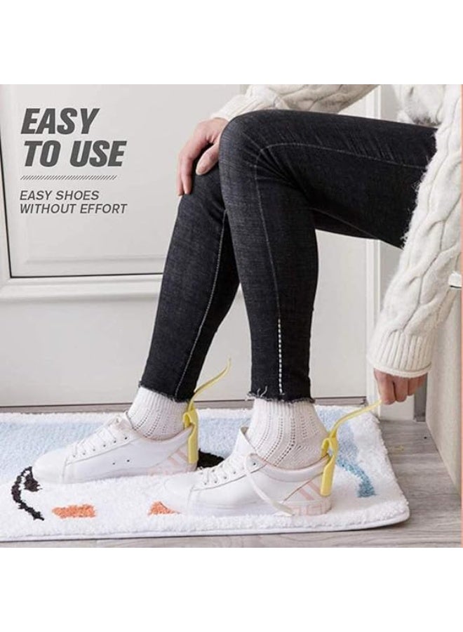 6 قطع ميسّر للأحذية كسول محمول منزلق جوارب - أداة حذاء بمقبض قصير - مساعد رفع الحذاء سهل لبسه وخلعه، مشط حذاء بلاستيكي للرجال والنساء - Image 2