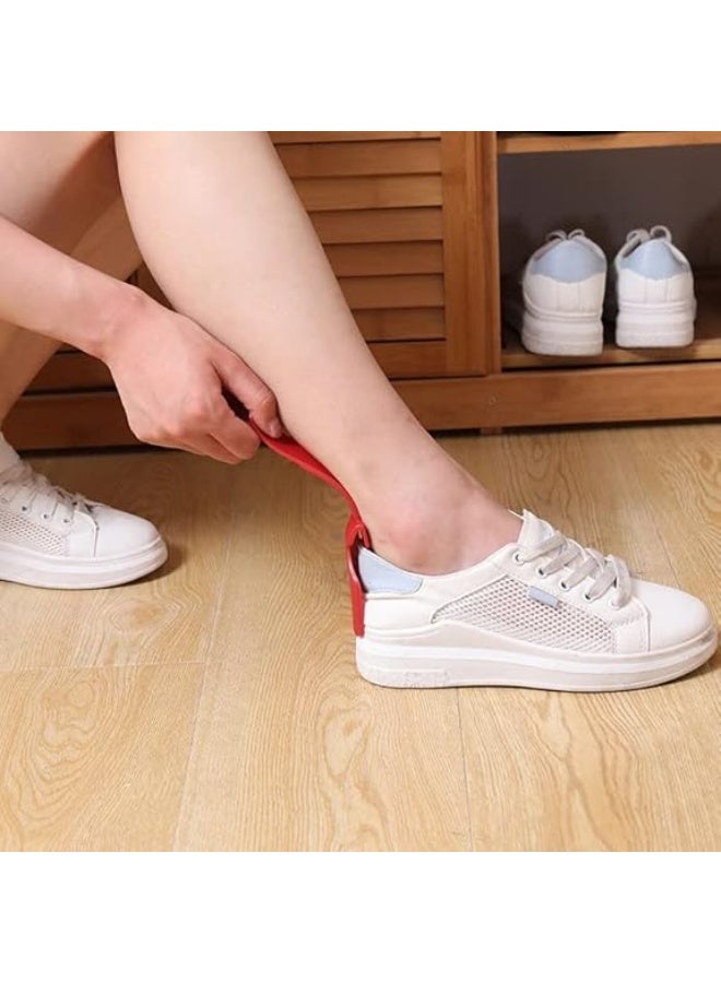 6 قطع ميسّر للأحذية كسول محمول منزلق جوارب - أداة حذاء بمقبض قصير - مساعد رفع الحذاء سهل لبسه وخلعه، مشط حذاء بلاستيكي للرجال والنساء - Image 4