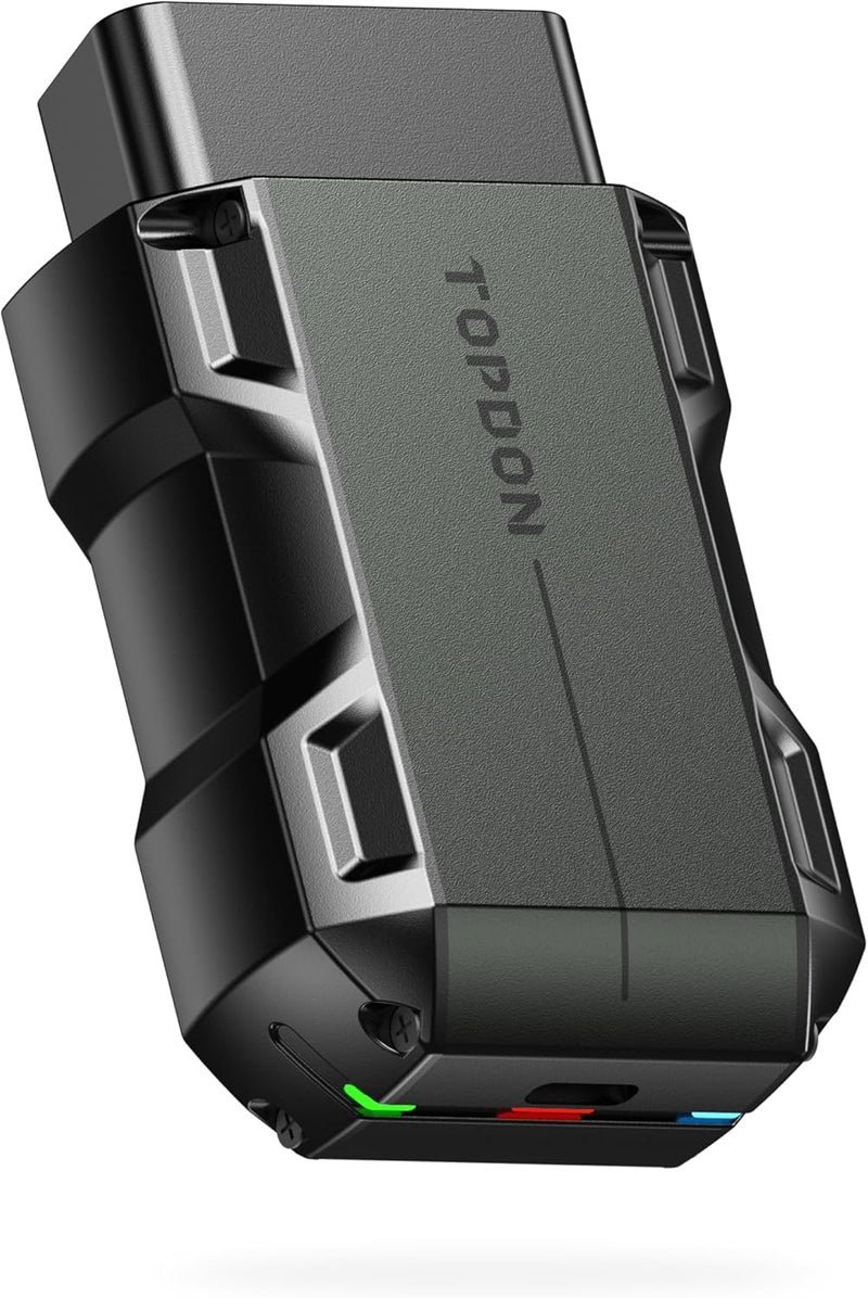 TOPDON Topscan Lite ماسح OBD2 بلوتوث، أداة تشخيص OBDII لاسلكية لجميع الأنظمة، قارئ اختبار نشط، رموز السيارة، اختبار السيارة لأيفون وأندرويد، برنامج مجاني لمدة سنة واحدة | أدلة الإصلاح، مساعد الذكاء الاصطناعي، ماسح السيارة بلوتوث، اختبار الأداء، FCA AutoAuth، CAN-FD، iOS وAndroid، 120+ ماركة سيارات - Image 1